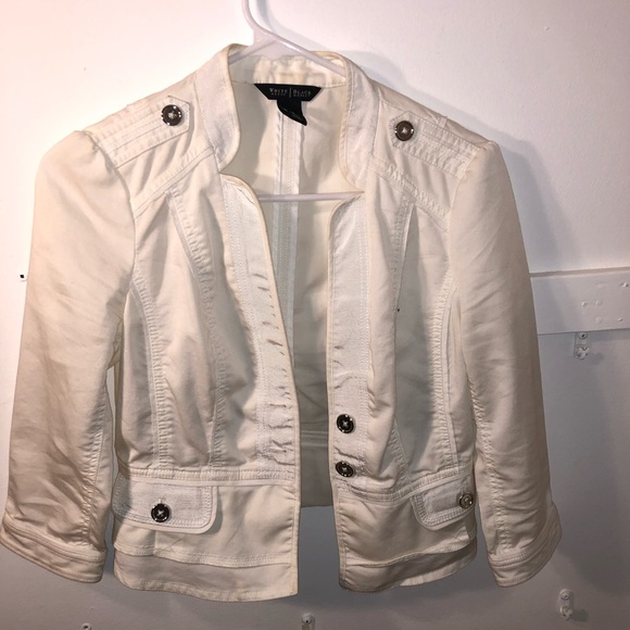 White House Black Market Peplum Cropped Jacket - Picture 3 of 4